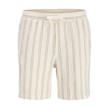 Jack&Jones Herren-Streifenshorts JPSTJAIDEN COBA STRIPE JOG SHORTS REG SN 12274413 Antikweiße Streifen