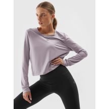 Schnelltrocknendes, schlankes 4F-Trainings-Longsleeve für Damen