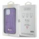 8. Guess Pailletten-Schriftzug-Metallgehäuse für iPhone 15 – Lila