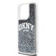 6. DKNY Liquid Glitter Hülle mit großem Logo für iPhone 15 Pro – Schwarz