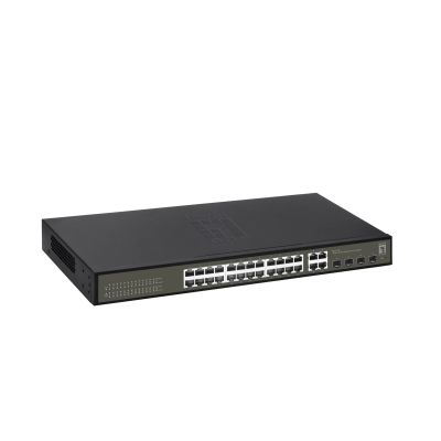 4. LevelOne GES-2128 Managed L2 Gigabit Ethernet (10/100/1000) Netzwerk-Switch Schwarz