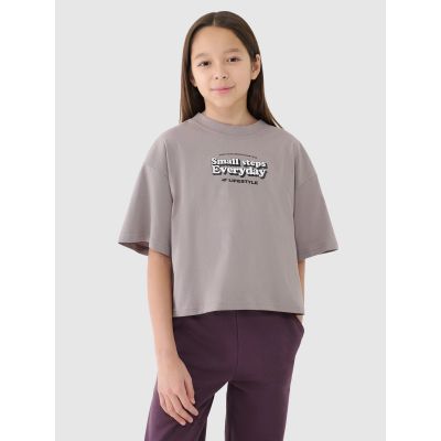 2. Oversize-Crop-Top mit Print für Mädchen 4F 4FJRSS25TTSHF2587-83S