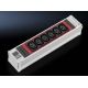 Rittal DK 7856.082 6-fach Steckdosenverteiler, Aluminium für den Innenbereich, Rot