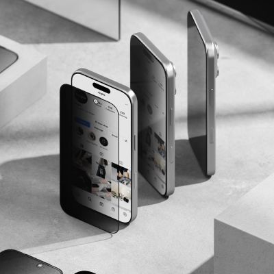 3. Ringke Easy Slide 2er-Pack Sichtschutzglas für iPhone 17 Pro - Schwarz