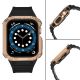 4. Schutzarmband für Apple Watch 38/40/41 mm Panzergehäusearmband - Schwarz, Roségold