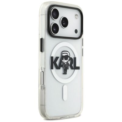 4. Karl Lagerfeld IML Karl Sketch Logo MagSafe Case für iPhone 17 Pro - Transparent