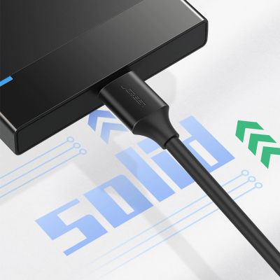 6. Ugreen US130 10841 USB-A 3.0 – Micro-USB-B-Kabel 1 m – Schwarz