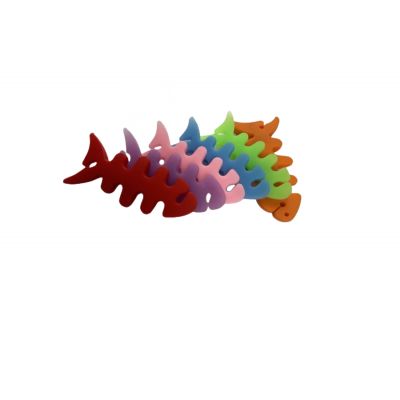7. Fischförmige Kopfhörerkabelhülle – weiß