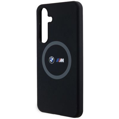 6. BMW M Silikon bedruckter Ring MagSafe Hülle für Samsung Galaxy S24+ - schwarz