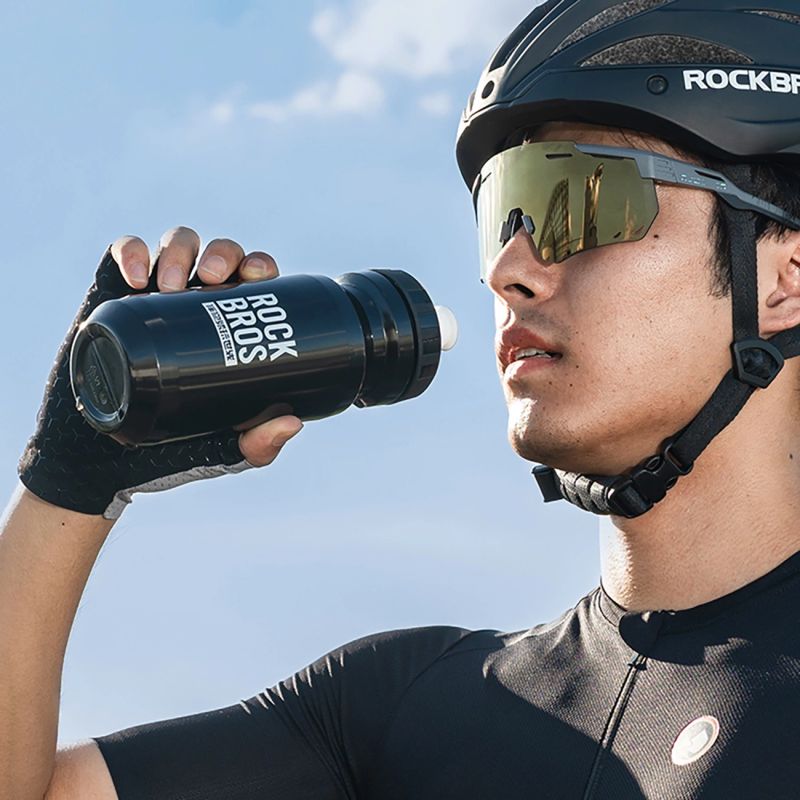 4. Rockbros 600 ml Fahrradflasche – Schwarz