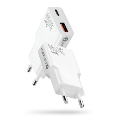 6. EVERACTIVE NETZLADEGERÄT 1 X USB, 1 X USB-C QUICK CHARGE 3.0 30W SUPER SLIM WEISS SC-380Q