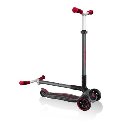6. Globber Master Prime 3-Rad-Scooter / Schwarz - New Red 664-102