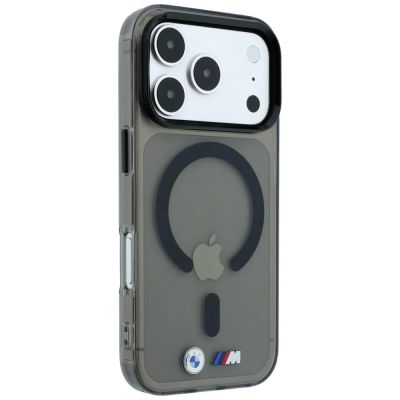 4. BMW M IML MagSafe Hülle mit glänzendem Metalllogo und Zierleisten für iPhone 18 Pro Max / 17 Pro Max – Schwarz