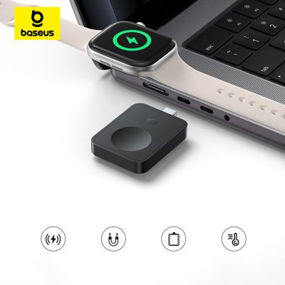 6. Baseus MagPro 2,5W magnetisches induktives Ladegerät für Apple Watch - Schwarz