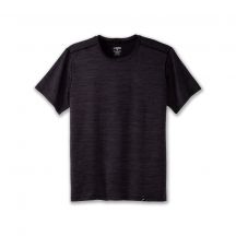 Luxe Kurzarm-Lauf-T-Shirt für Herren, Schwarz