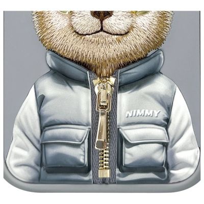 9. Nimmy Cool&Cute 2.0 Bear Case für iPhone 15 Pro Max - Grau
