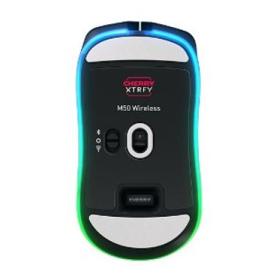 6. CHERRY XTRFY M50 Kabellose Gaming-Maus, Rechtshänder, Funkfernbedienung + Bluetooth + USB Typ-C, optischer Sensor, 12000 DPI