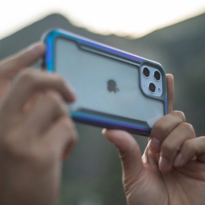 21. Raptic X-Doria Shield Case iPhone 14 Pro Max gepanzerte Hülle blau