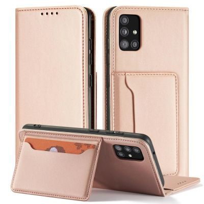 4. Magnetkartenhülle Hülle für Samsung Galaxy A13 5G Tasche Geldbörse Kartenhalter Pink