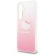 6. Hello Kitty IML Gradient Electrop Kitty Head Hülle für Samsung Galaxy A55 – Rosa