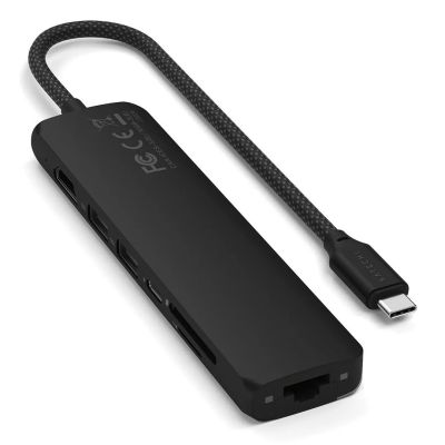 6. Satechi ST-P7SK USB-Typ-C Hubs und Konzentratoren 10000 Mbit/s Schwarz