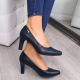 3. Sergio Leone Pumps in Marineblau mit Blockabsatz