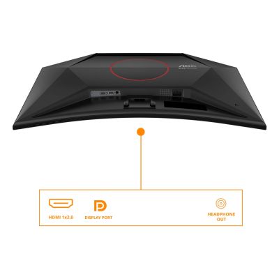 3. AOC G4 C32G42ZE Computermonitor 80 cm (31,5") 1920 x 1080 px Full HD LED Schwarz, Rot