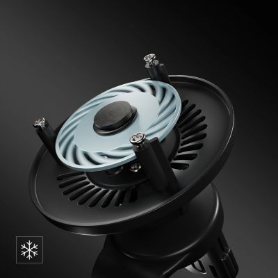 7. SBS Magnethalterung mit Qi2.2 25W kabellosem Ladegerät mit aktiver Kühlung – Schwarz