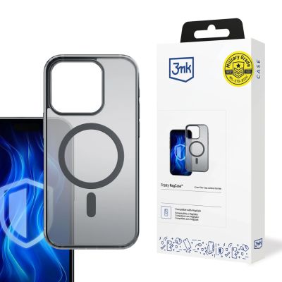 3. 3mk Frosty MagCase Schwarz für iPhone 16 Pro - Schwarz