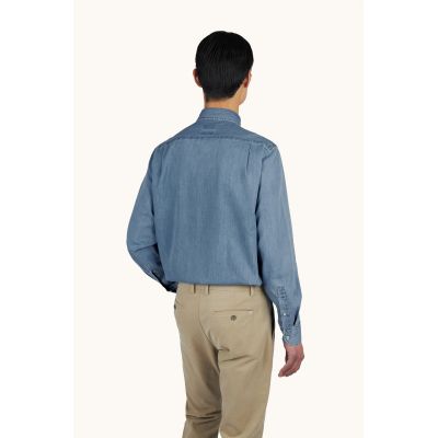 4. Paul&Shark Herren-Jeanshemd, Hellblau, Marineblau, 99313030-J01