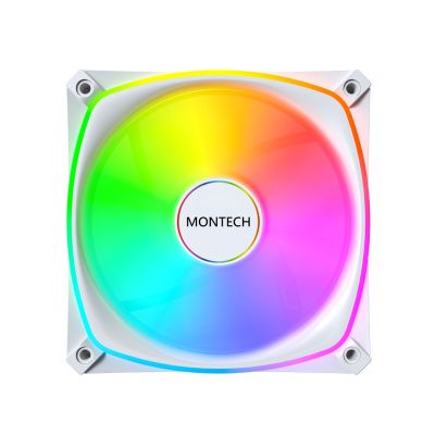 4. Montech RX120 PRO Computergehäuselüfter 12 cm Weiß 3 Stück.