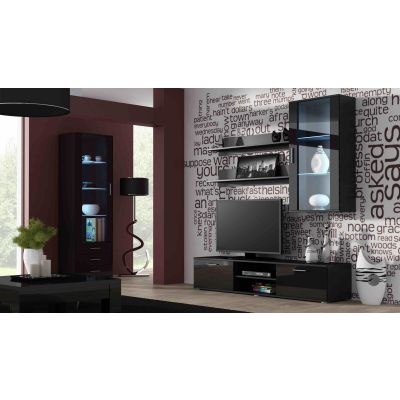 6. TV-Schrank SOHO 180 schwarz/glänzend schwarz