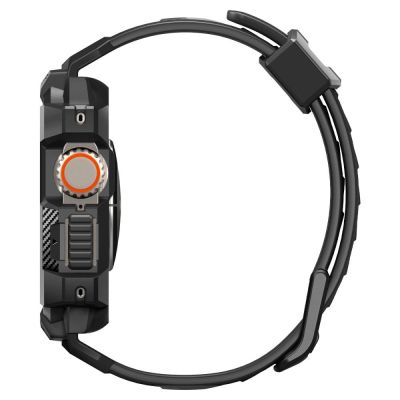 6. Spigen Rugged Armor Pro Gehäuse mit Armband für Apple Watch Ultra (49 mm) – Schwarz