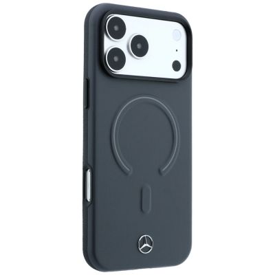 4. Mercedes Leder 3D MagSafe Hülle für iPhone 18 Pro Max / 17 Pro Max – Anthrazit
