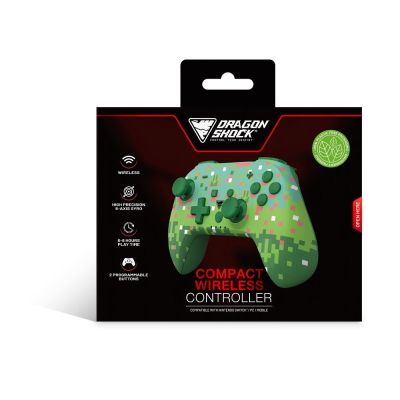 5. Dragonshock PopTop Bluetooth-Gamepad (Analog/Digital) in Grün, Dunkelgrün, Rosa und Weiß für Nintendo Switch und PC