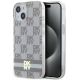 DKNY IML Checkered Mono Pattern & Printed Stripes MagSafe-Hülle für iPhone 15 / 14 / 13 – Beige