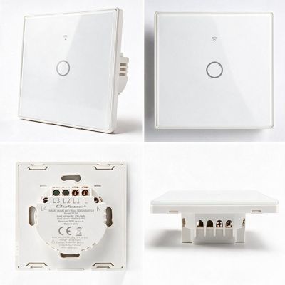5. QOLTEC LICHT-EIN/AUS-SCHALTER | 1-KANAL-BERÜHRUNG | WLAN | TIMER | TUYA | WEISS