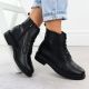 10. Gefütterte schwarze Damen-Lederboots im Worker-Stil Sergio Leone BT25172-S