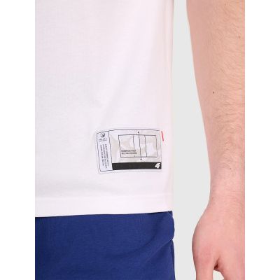 6. Herren-T-Shirt mit Volleyball-Print, Größe 4F 4FRAW25TTSHM3235-10S