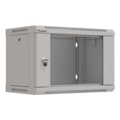 16. Lanberg 19" 6U 540x350 graue Glastür Wand-Rack-Schrank (Flat Pack)