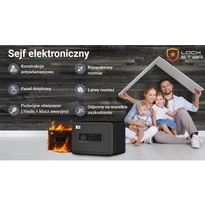 14. Extralink Lock Star A6-25 | Elektronischer Tresor | Zahlenschloss