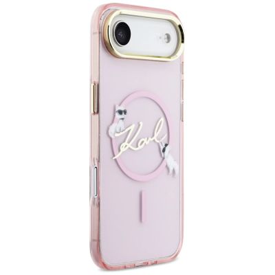 4. Karl Lagerfeld IML Choupettes Karl Script Logo MagSafe iPhone Air Hülle - Pink