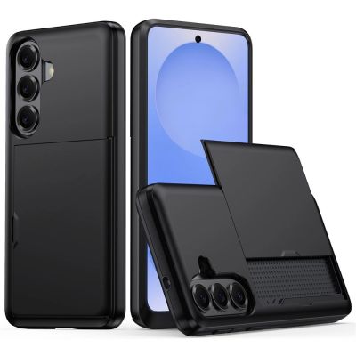 AMORUS Samsung Galaxy A37 5G Hülle mit verschiebbarem Kartenhalter – Schwarz