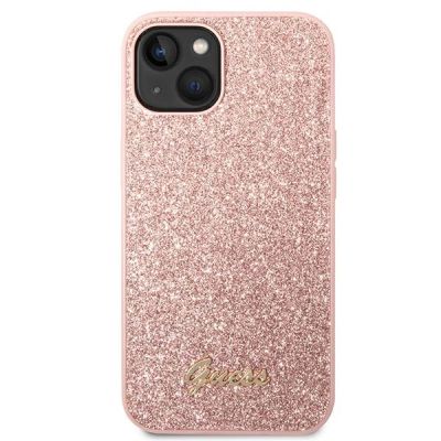 3. Guess GUHCP14MHGGSHP iPhone 14 Plus 6,7" różowy/pink hard case Glitter Script