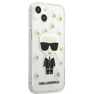 4. Karl Lagerfeld Flower Ikonik Karl Case für iPhone 13 mini - Transparent