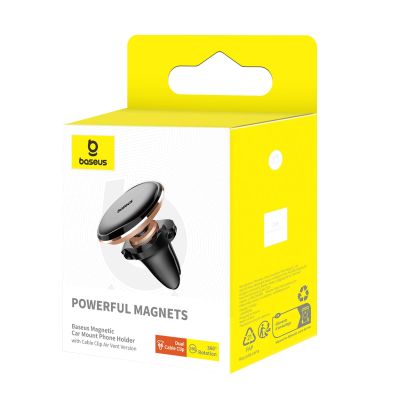 8. Baseus C40141201G13-00 Magnetische Auto-Lüftungshalterung - Schwarz und Gold