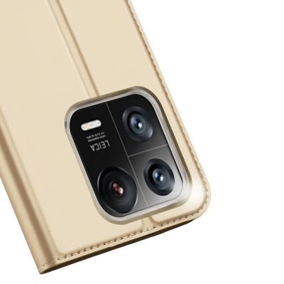 3. Dux Ducis Skin Pro Hülle Xiaomi 13 Pro Flip Card Wallet Gold Ständer