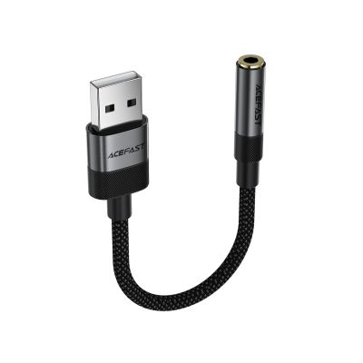 4. Acefast J13 USB-A auf 3,5-mm-Miniklinkenadapter – Schwarz