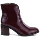 Damen-Ankle-Boots aus burgunderrotem Lackleder mit hohem Absatz, Modell M.Daszyński MR2337