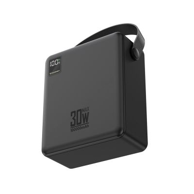 3. Wozinsky W8-B 100000mAh 30W Powerbank mit 2xUSB-A und 2xUSB-C Anschlüssen und Taschenlampe – Schwarz